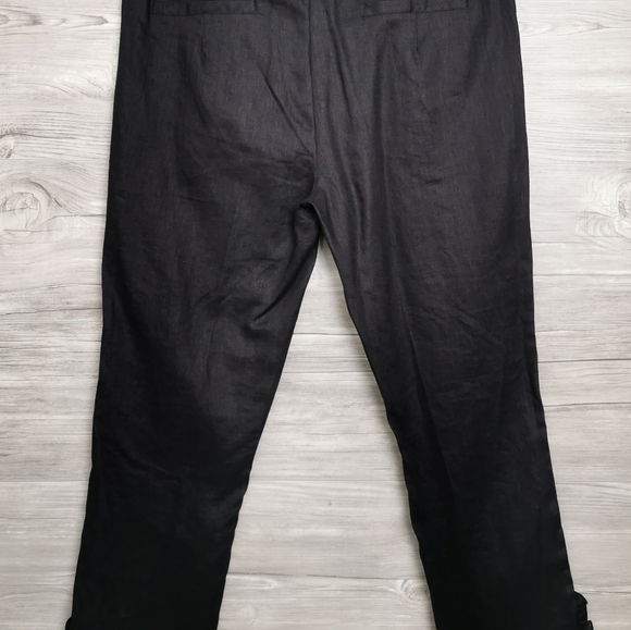 MEDIUM BLU9 100% Linen Black Pants NWT - Picture 8 of 15